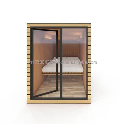Luxe stijl Houten prefab log hut voor afneembare container Appartement Simpel prefab stalen huis