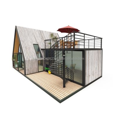 Op maat gemaakte kleur EU Moderne Containerhuis Prefab Draagbaar Kleine Huis Modulaire Huizen Lichte staal Villa Prefabricated Huizen