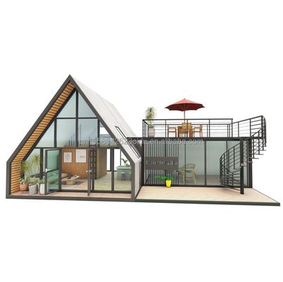 EU Modern Design Houten container Huis voor de vakantie van koppels of hotel Hoofdstructuur Gegalvaniseerde stalen vierkantbuizen