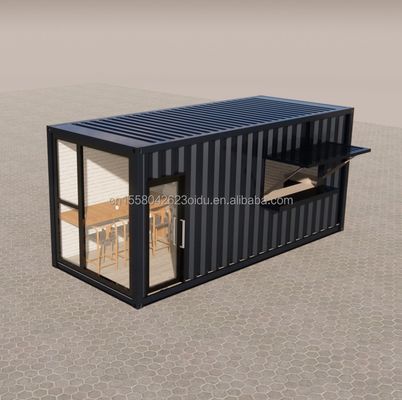 Gekozen kleur gegalvaniseerd stalen buigwerk 180g Fast-food restaurant en pop-up winkel mini winkel kleine mobiele winkel met wielen