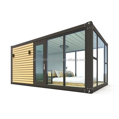 Gepersonaliseerde kleur Moderne luxe Kleine 20ft 40ft Prefab Houten Huis Mobiele Lichte Staal Container Prefabricated Home Appartement voor buiten