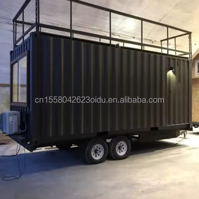 Gekozen kleur gegalvaniseerd stalen buigwerk 180g Fast-food restaurant en pop-up winkel mini winkel kleine mobiele winkel met wielen