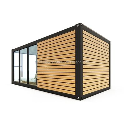 Gepersonaliseerde kleur Moderne luxe Kleine 20ft 40ft Prefab Houten Huis Mobiele Lichte Staal Container Prefabricated Home Appartement voor buiten