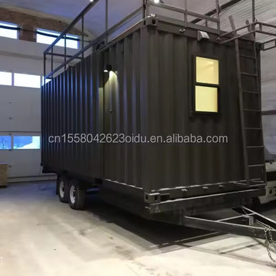 Gekozen kleur gegalvaniseerd stalen buigwerk 180g Fast-food restaurant en pop-up winkel mini winkel kleine mobiele winkel met wielen