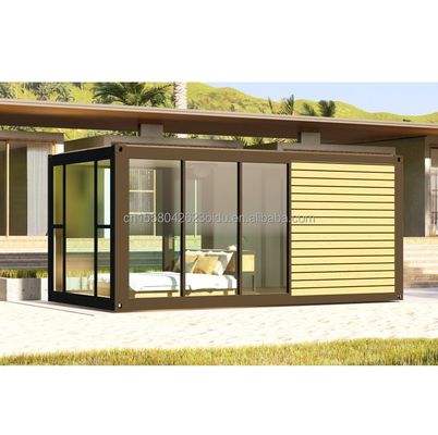 Gepersonaliseerde kleur Moderne luxe Kleine 20ft 40ft Prefab Houten Huis Mobiele Lichte Staal Container Prefabricated Home Appartement voor buiten
