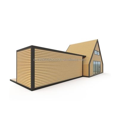 Moderne ontwerp driehoek gecombineerd plat pak staal en houten container huis uitbreidbaar voor buiten toepassingen 20ft of 40f