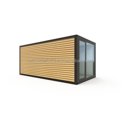 20ft licht staal hotel container huis met 50/75/100mm wave sandwich paneel muur