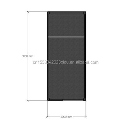 20ft licht staal hotel container huis met 50/75/100mm wave sandwich paneel muur
