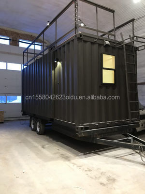 20ft Flat Pack Container Modern Design Steel Prefab Mobile Home Coffee Bar Shop met terras en buitentoepassing