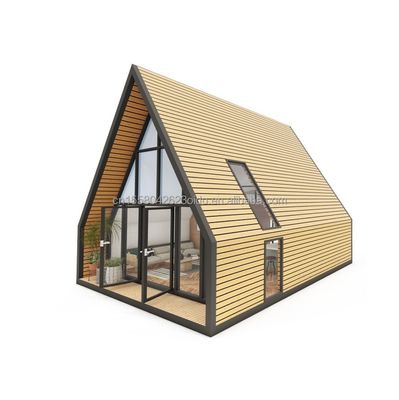 EU Modern Driehoek Staalstructuur Flat Pack Container House Ontwerp voor Houten Huis binnen 20ft of 40ft Mall Applicatie