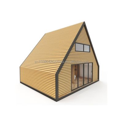 EU Modern Driehoek Staalstructuur Flat Pack Container House Ontwerp voor Houten Huis binnen 20ft of 40ft Mall Applicatie
