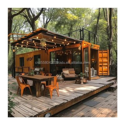 20ft Mobile Home Garden Studio Prefabricated Aanpasbaar Staal Containerhuis met Muur 50/75/100mm Wave Sandwich Panel