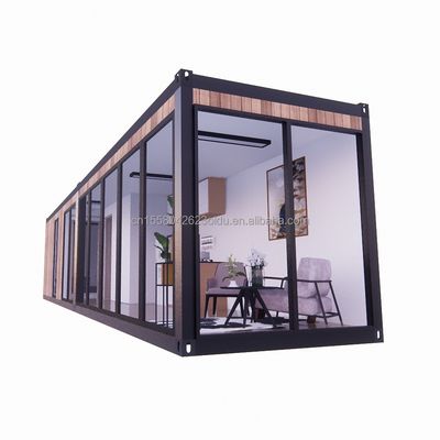 Resort Hotel Accommodatie Gemaakt van gegalvaniseerde stalen vierkantbuizen en moderne houten materialen in platte verpakkingen