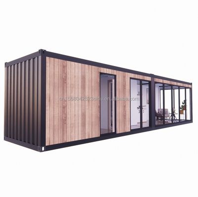 Resort Hotel Accommodatie Gemaakt van gegalvaniseerde stalen vierkantbuizen en moderne houten materialen in platte verpakkingen