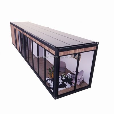 Resort Hotel Accommodatie Gemaakt van gegalvaniseerde stalen vierkantbuizen en moderne houten materialen in platte verpakkingen