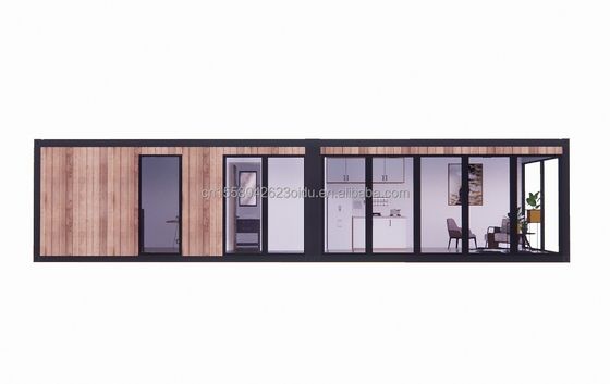 Resort Hotel Accommodatie Gemaakt van gegalvaniseerde stalen vierkantbuizen en moderne houten materialen in platte verpakkingen