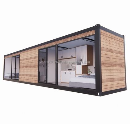 EU 40ft voorgefabriceerde woonkamer Containerruimte met aluminiumalloy ramen en gegalvaniseerde stalen vierkant buizen