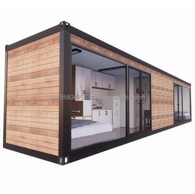 EU 40ft voorgefabriceerde woonkamer Containerruimte met aluminiumalloy ramen en gegalvaniseerde stalen vierkant buizen