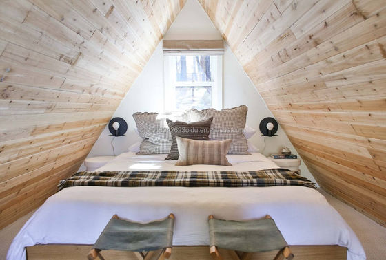 20ft of 40ft Container Modern Design EU Driehoekvormige staalstructuur Houten huizen met A-vormige staalstructuur Frame Room