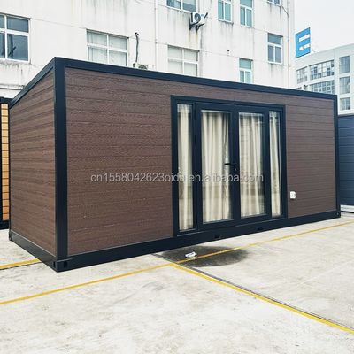 EU 20ft Houten Huizen Prefabricated Huizen gegalvaniseerde staalstructuur Moderne luxe prefab huis voor in aangepaste kleur