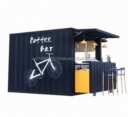 Gepersonaliseerde kleur 10ft 20ft Prefab Steel Home Tiny City Shop Container Mini Bar Store IJs Cream Summer City Curbside Drinks Beverages