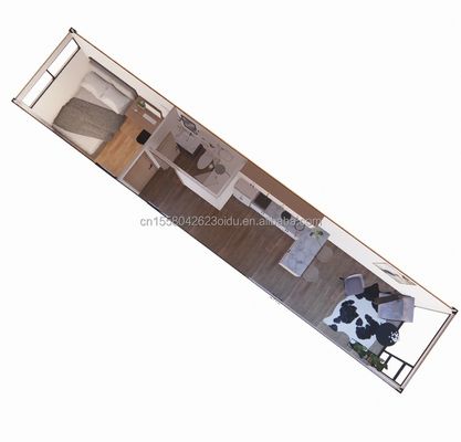 Hotel 40ft Garden Mobile House Houten studio Vlak Container Koffiehuis met 3D-model en CAD-tekeningen in Garden Hotel