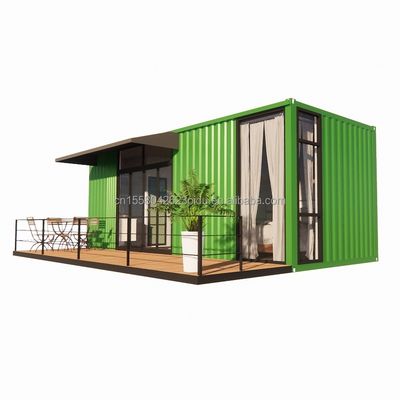 Houten 20ft Container kantoor staal structuur frame gelast platte verpakking Container huis Tuin huis