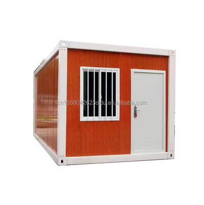 Hoofdstructuur gegalvaniseerde stalen vierkantbuizen in gemaakt 20ft platte verpakking geprefabriceerde tijdelijke container workshop