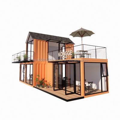 Outdoor Application Prefabricated Steel Restaurant Container Store met modern ontwerp en aluminiumlegering Windows 20ft of 40ft