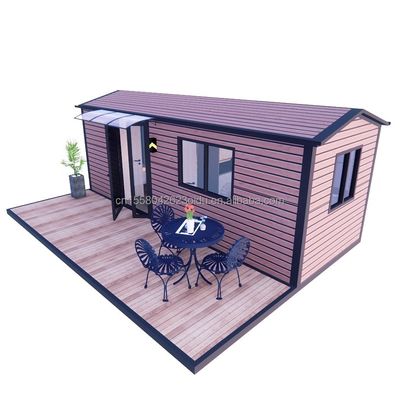 Op maat gemaakte kleur EU Houten tuinhuis in Chinese stijl Lichte stalen raamstructuur Eén kamer voor hotel en familie