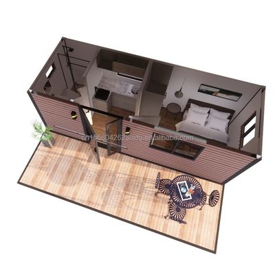 Op maat gemaakte kleur EU Houten tuinhuis in Chinese stijl Lichte stalen raamstructuur Eén kamer voor hotel en familie