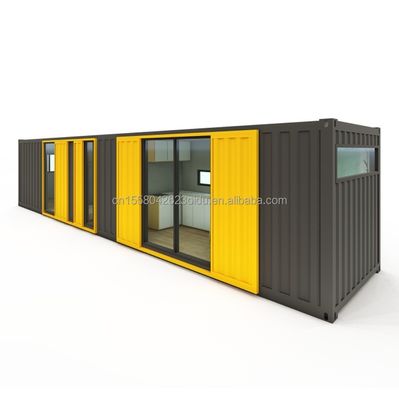 Stalen frame gegalvaniseerd stalen buigen 180g 40ft container modulair houten huis prefab huizen