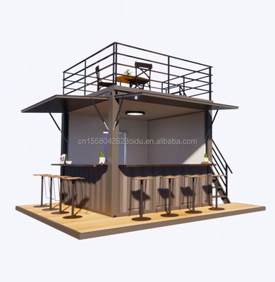 Outdoor Application Prefabricated Steel Restaurant Container Store met modern ontwerp en aluminiumlegering Windows 20ft of 40ft