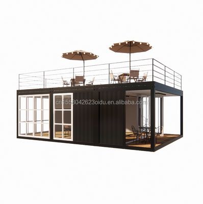 Outdoor Application Prefabricated Steel Restaurant Container Store met modern ontwerp en aluminiumlegering Windows 20ft of 40ft