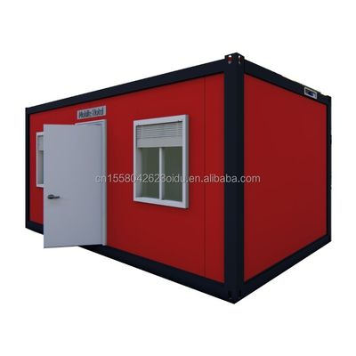 Outdoor Tiny Home 10ft Prefabricated Steel Sentry Box Container Guard House met 50/75/100mm Wave Sandwich Panel Muur