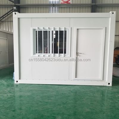 Outdoor Tiny Home 10ft Prefabricated Steel Sentry Box Container Guard House met 50/75/100mm Wave Sandwich Panel Muur