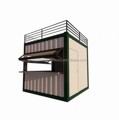 Outdoor Tiny Home 10ft Prefabricated Steel Sentry Box Container Guard House met 50/75/100mm Wave Sandwich Panel Muur
