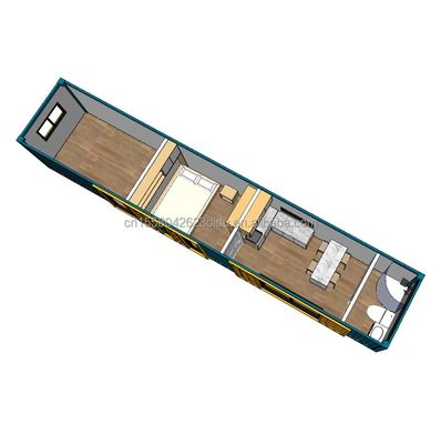 Stalen frame gegalvaniseerd stalen buigen 180g 40ft container modulair houten huis prefab huizen