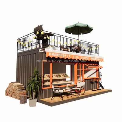 Moderne ontwerp stijl 10 ft 20 ft mobiele bar prefab huis container winkel buiten staal sandwich paneel koffiewinkel