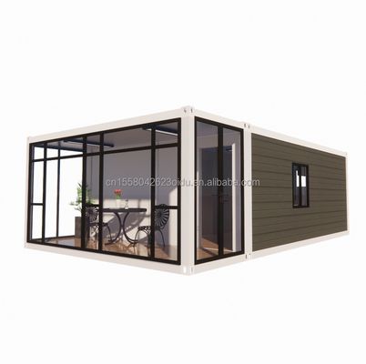 Staalstructuur Frame Gelast EU Luxury 20FT Combinatie Flat Packaging Container 2 slaapkamers Gezinswoning Mobil Home