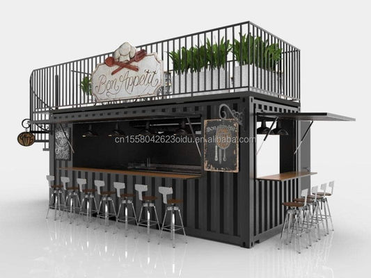 Moderne design stijl dubbel verdiepings staal sandwich paneel Outdoor Container Bar Koffieshop voor Food Beverage Business