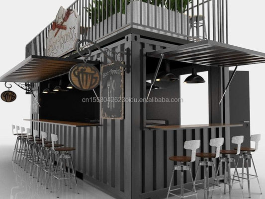 Moderne design stijl dubbel verdiepings staal sandwich paneel Outdoor Container Bar Koffieshop voor Food Beverage Business