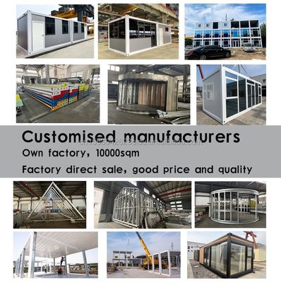20ft of 40ft Afneembare vouwbare prefab huis Hotel Container Vakantiehuis met Aluminium Alloy Windows