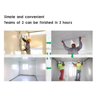 20ft of 40ft Afneembare vouwbare prefab huis Hotel Container Vakantiehuis met Aluminium Alloy Windows