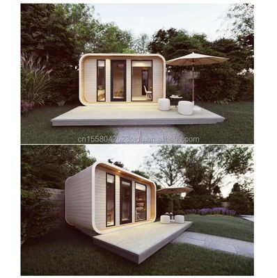 EU Tuin Houten hutten Muur 75mm Wave Sandwich Panel Customized Color Assembled Huizen voor Home Studio Producenten