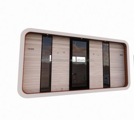 EU Tuin Houten hutten Muur 75mm Wave Sandwich Panel Customized Color Assembled Huizen voor Home Studio Producenten