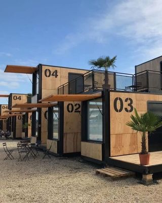 Opvouwbaar/uitbreidbaar/afneembare commerciële straatcontainerhuis Restaurant/kledingwinkel met modern twee verdiepingen tellend ontwerp