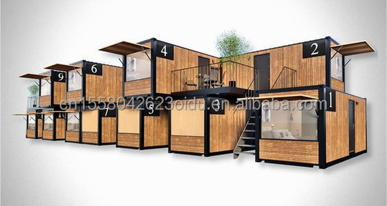 Opvouwbaar/uitbreidbaar/afneembare commerciële straatcontainerhuis Restaurant/kledingwinkel met modern twee verdiepingen tellend ontwerp