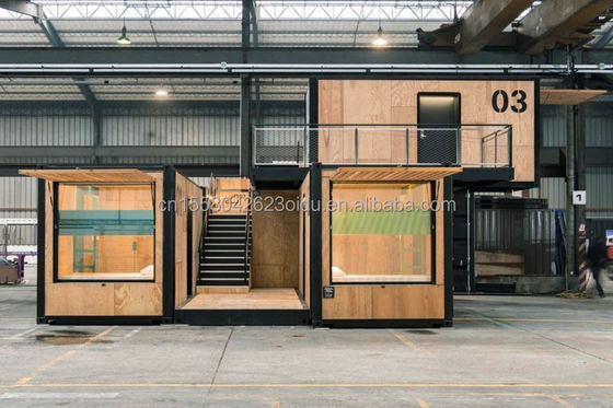 Opvouwbaar/uitbreidbaar/afneembare commerciële straatcontainerhuis Restaurant/kledingwinkel met modern twee verdiepingen tellend ontwerp