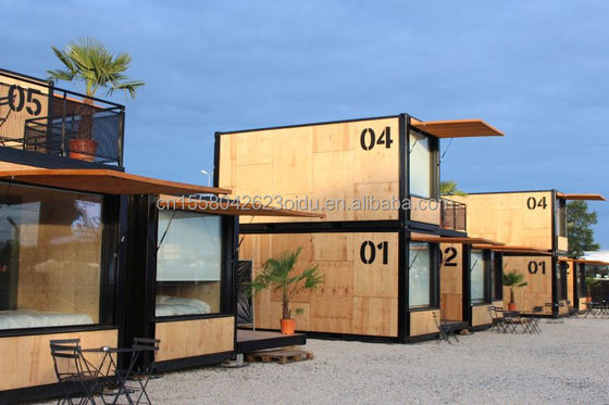Opvouwbaar/uitbreidbaar/afneembare commerciële straatcontainerhuis Restaurant/kledingwinkel met modern twee verdiepingen tellend ontwerp